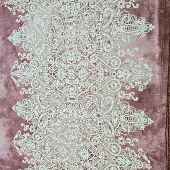 Honeyme Pink and Cream Boho Dress with Lace Details - Picture 9 of 11